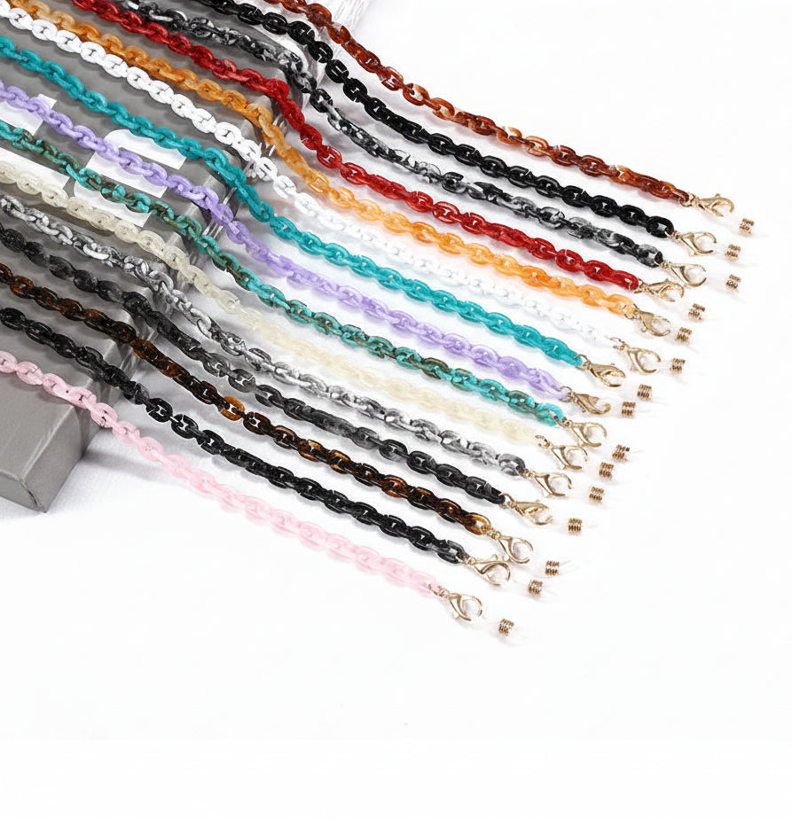 Chaîne de Lunettes en Perles Cristal