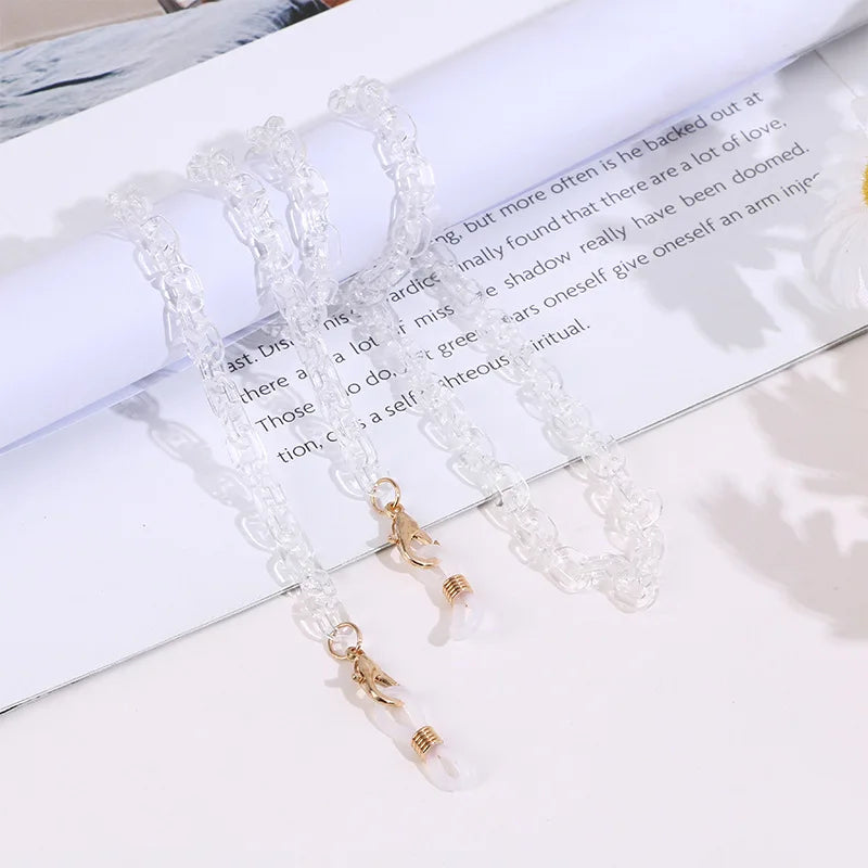 Chaîne de Lunettes en Perles Cristal