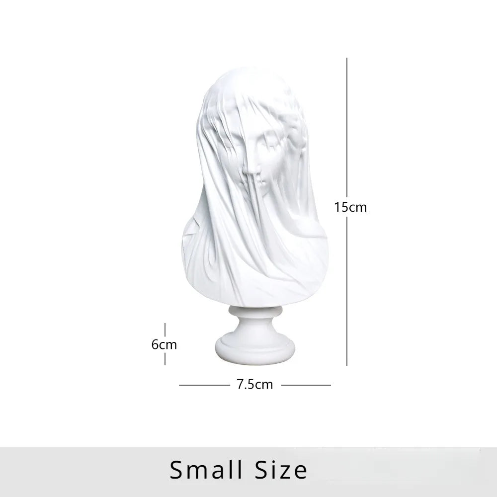Veiled Lady Bust Sculpture