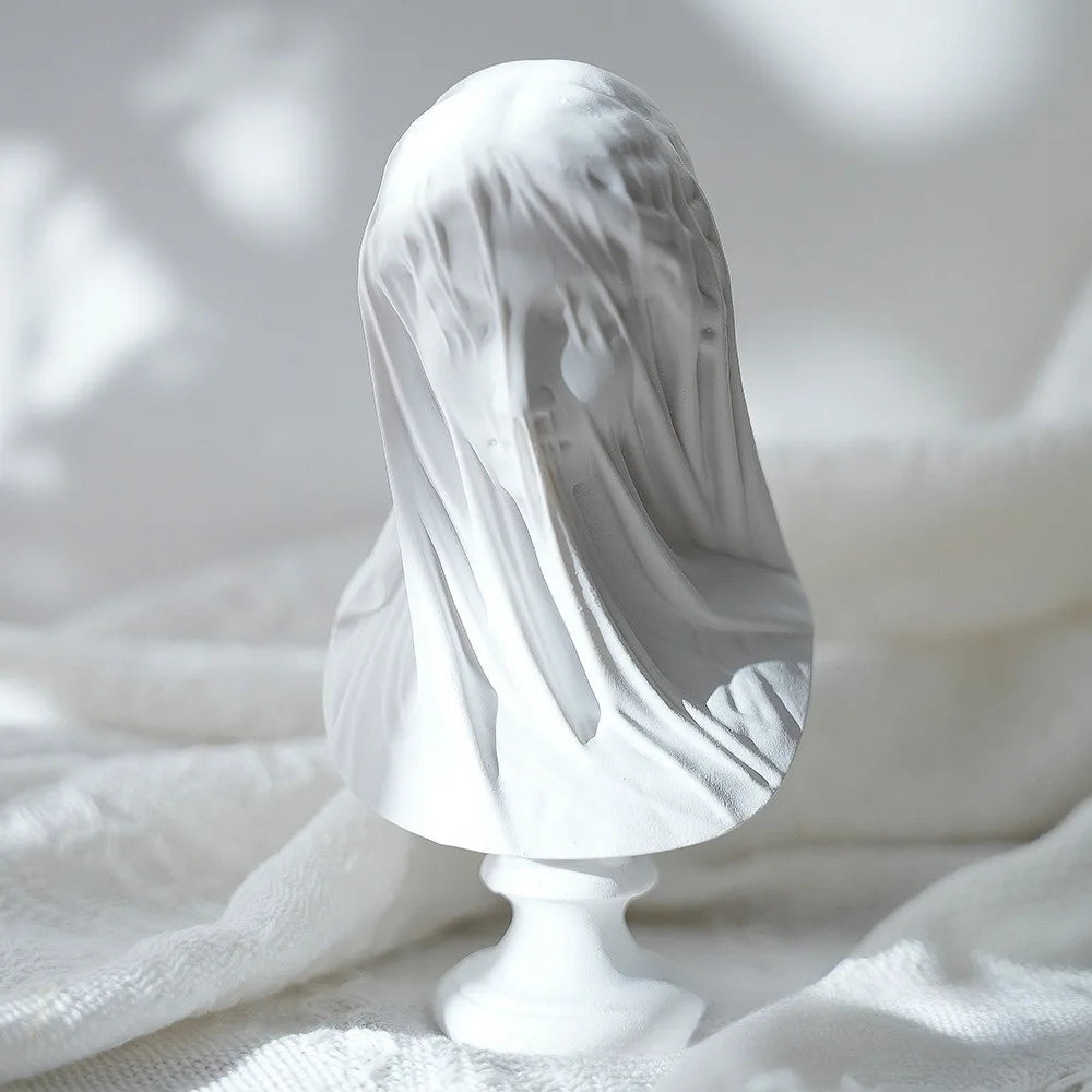 Veiled Lady Bust Sculpture