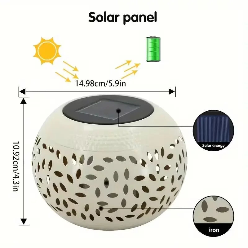 Solar Hollow Iron Outdoor Lantern