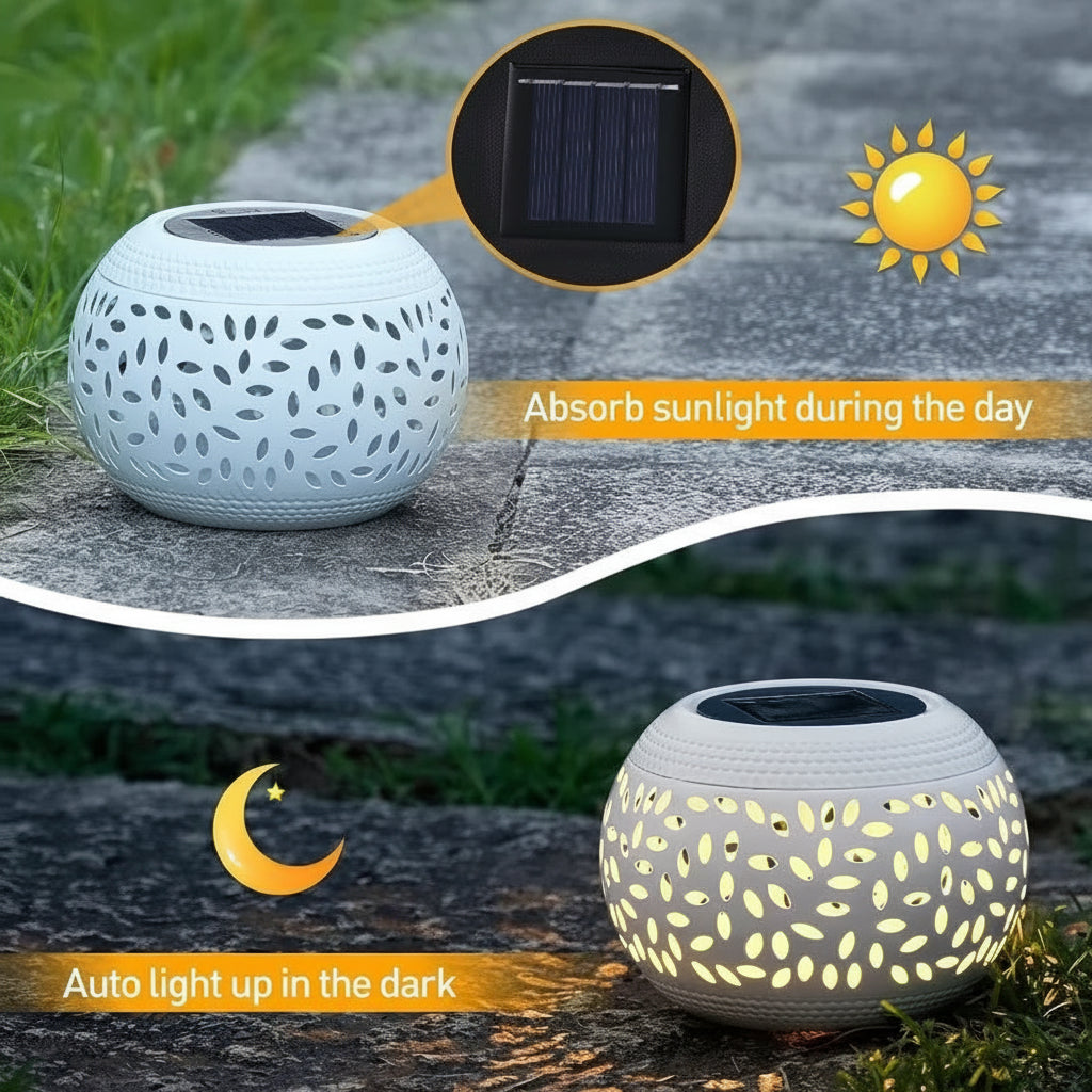 Solar Hollow Iron Outdoor Lantern